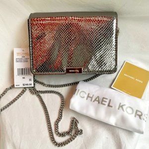 Authentic Micheal Kors New with Tags - Jade - Silver Crossbody Bag